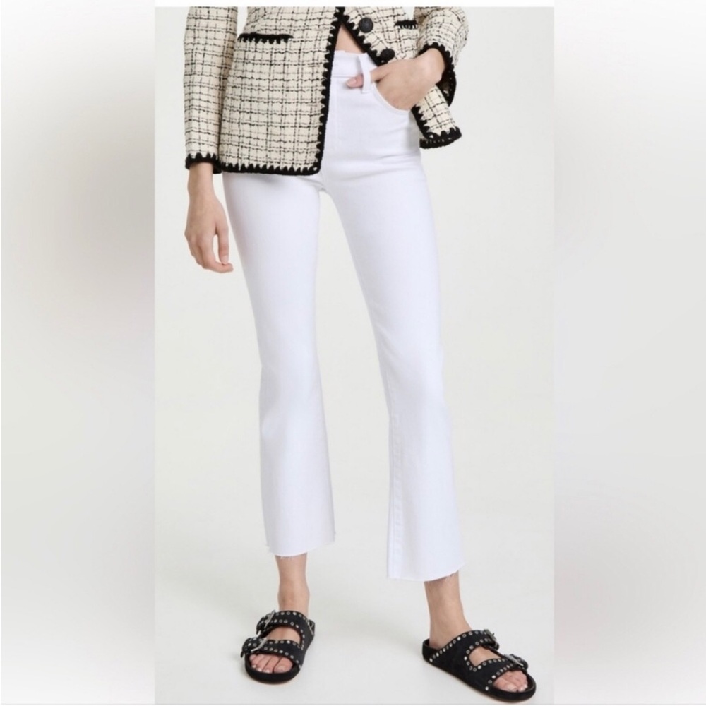 Pistola White Denim High Rise Cropped Jeans Size 29